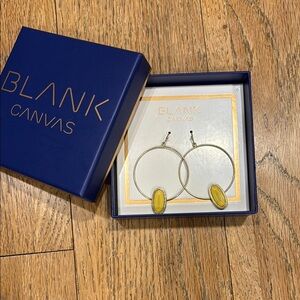 Gold and Yellow Hoop Earrings